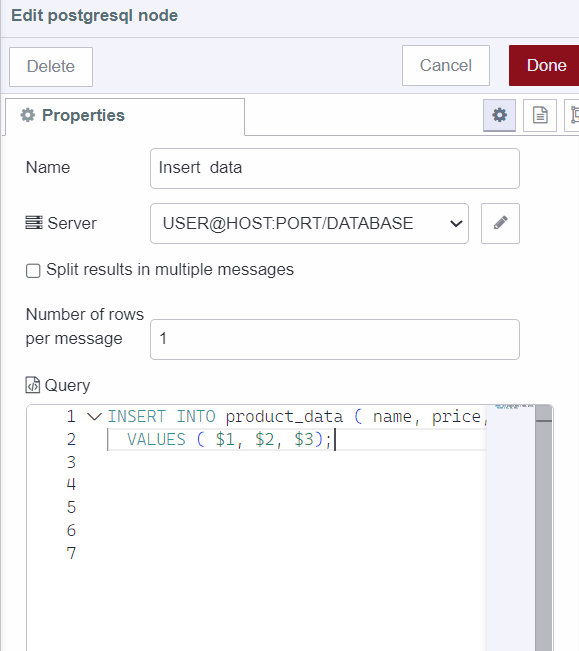 "Inserting data into database"